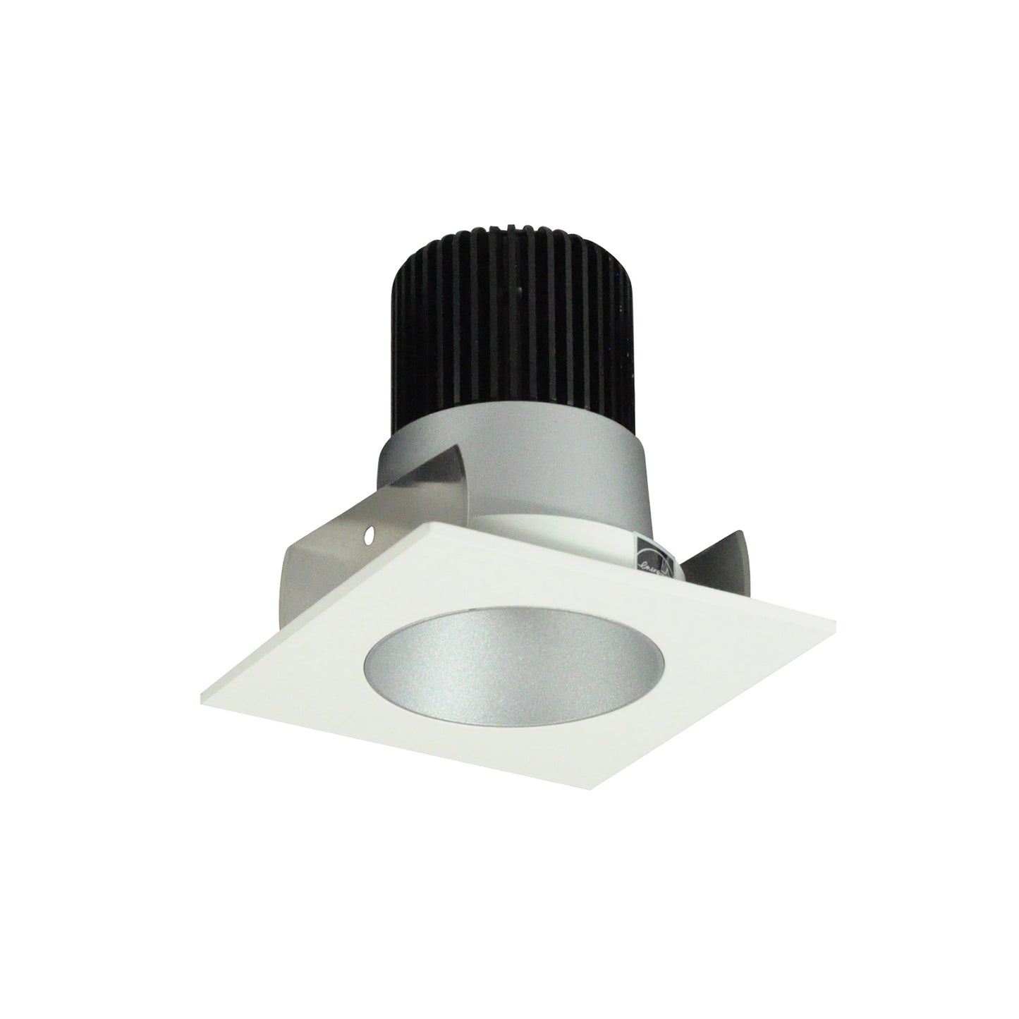 Nora Lighting 2" Iolite LED Square Reflector with Round Aperture, 1000lm / 14W, 3500K, Haze Reflector / White Flange NIOB-2SNDC35XHW/10