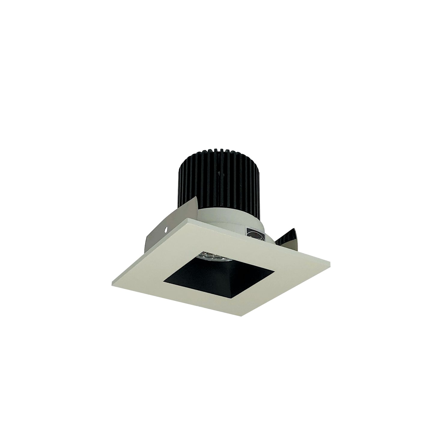 Nora Lighting 2" Iolite LED Square Reflector with Square Aperture, 10-Degree Optic, 850lm / 12W, 3000K, Black Reflector / White Flange NIOB-2SNDSQ30QBW