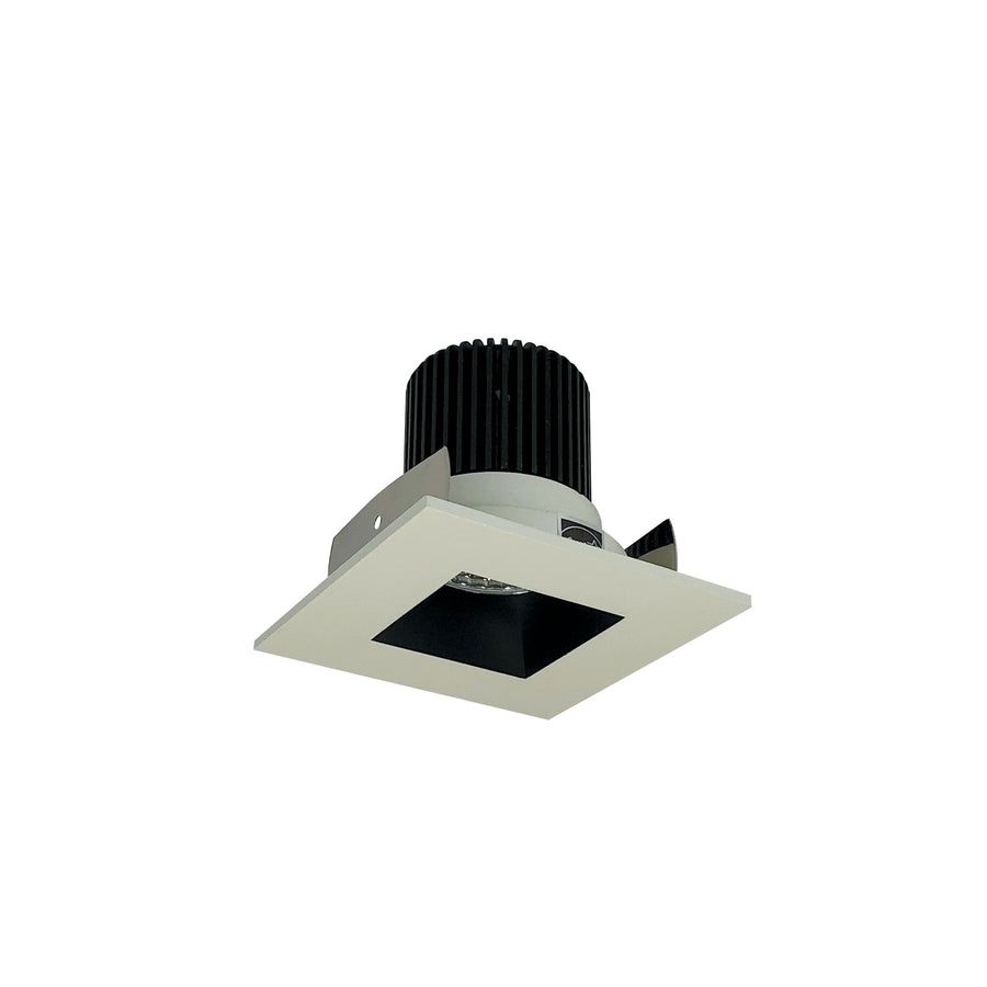 Nora Lighting 2" Iolite LED Square Reflector with Square Aperture, 1000lm / 14W, 4000K, Black Reflector / White Flange NIOB-2SNDSQ40XBW/10