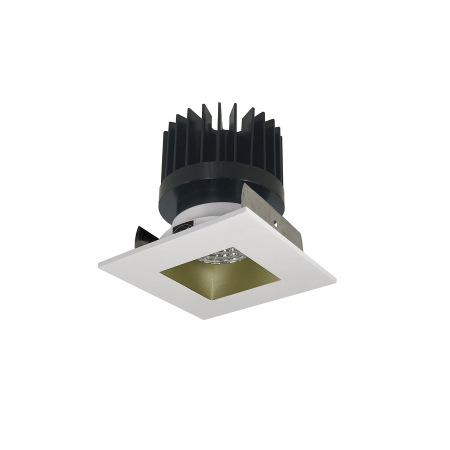 Nora Lighting 2" Iolite LED Square Reflector with Square Aperture, 1500lm/2000lm/2500lm (varies by housing), 5000K, Champagne Haze Reflector / Matte Powder White Flange NIOB-2SNDSQ50XCHMPW/HL
