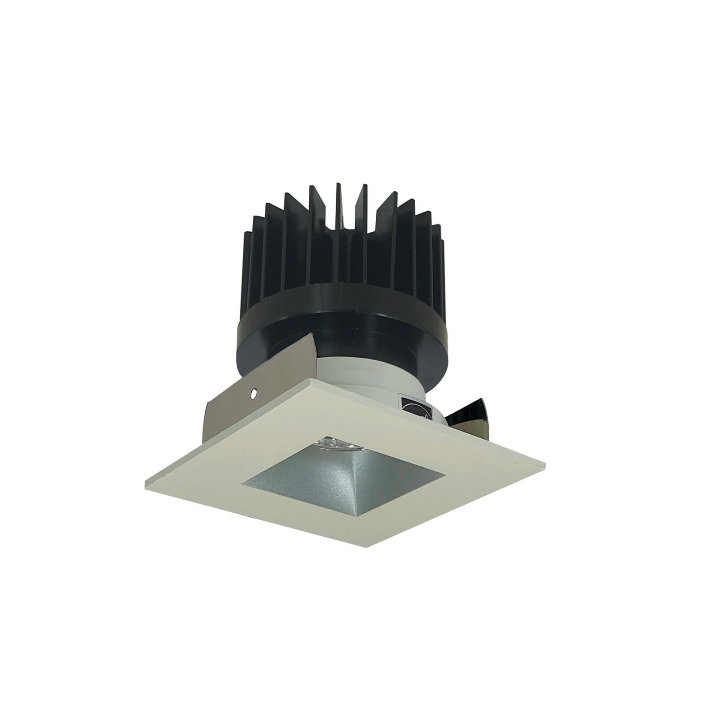 Nora Lighting 2" Iolite LED Square Reflector with Square Aperture, 1500lm/2000lm/2500lm (varies by housing), 2700K, Haze Reflector / White Flange NIOB-2SNDSQ27XHW/HL