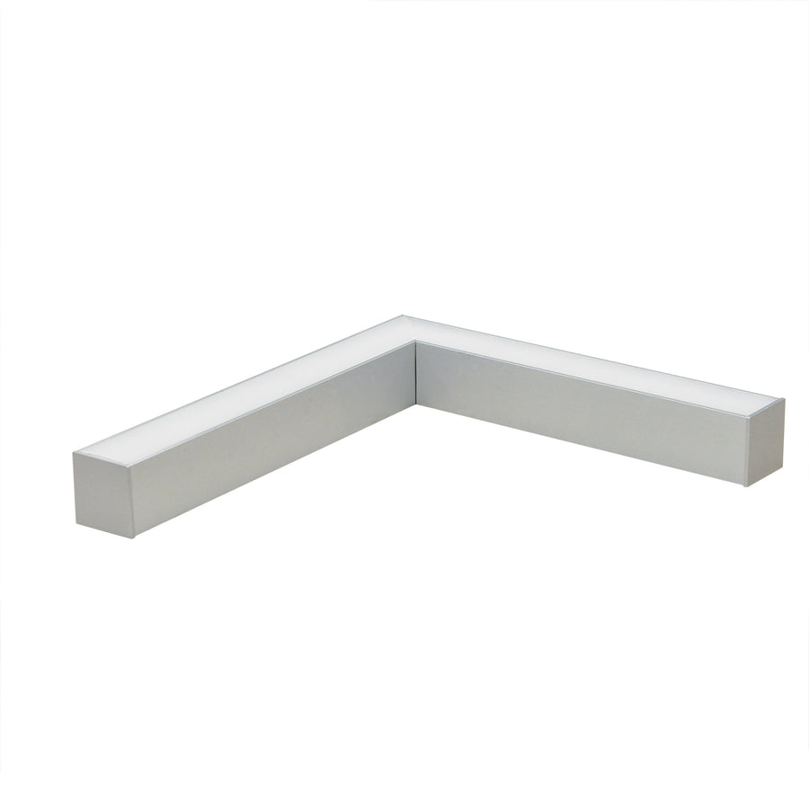 Nora Lighting L Shaped L-Line LED Direct Linear, 3000lm / 3500K, Aluminum Finish   NLIN-L1035A