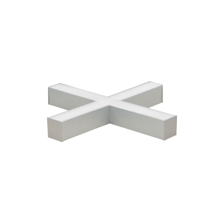 Nora Lighting X Shaped L-Line LED Direct Linear, 5200lm / 3500K, Aluminum Finish   NLIN-X1035A