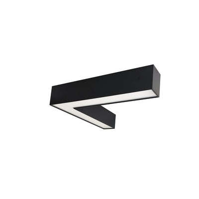 Nora Lighting L Shaped L-Line LED Indirect/Direct Linear, 3781lm / Selectable CCT, Black Finish   NLUD-L334B