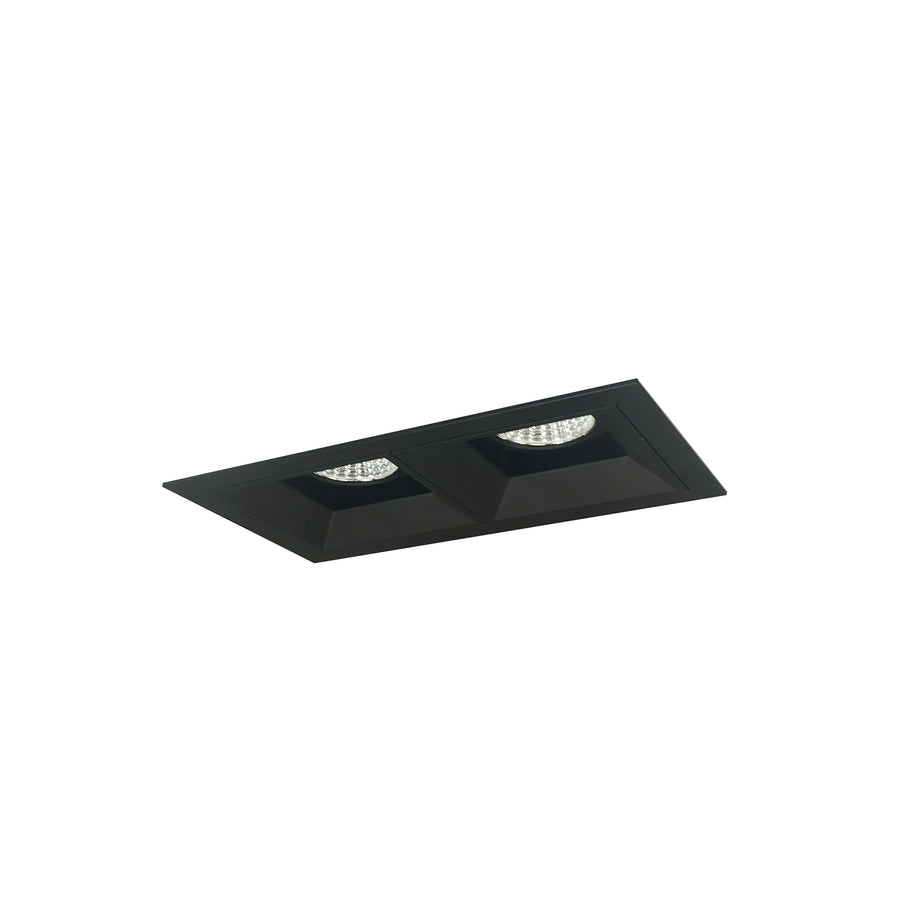 Nora Lighting Iolite MLS 2-Head Trim Kit, Black Flange, 2700K, 1000lm, Black Fixed Downlt./Wall Wash Trims NMIOT-12-B-FW-27X-10-B
