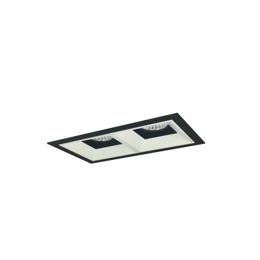 Nora Lighting Iolite MLS 2-Head Trim Kit, Black Flange, 2700K, 1000lm, Black/MPW Fixed Downlt./Wall Wash Trims NMIOT-12-B-FW-27X-10-BMPW