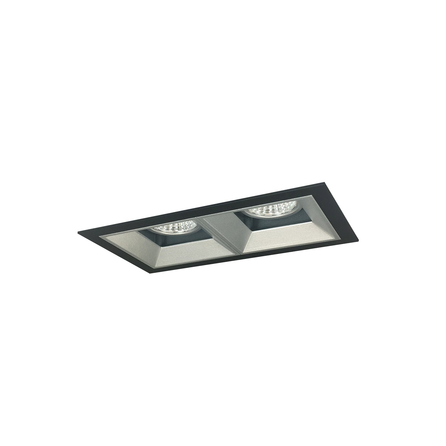 Nora Lighting Iolite MLS 2-Head Trim Kit, Black Flange, 5000K, 1000lm, Haze Fixed Downlt./Wall Wash Trims NMIOT-12-B-FW-50X-10-HZ