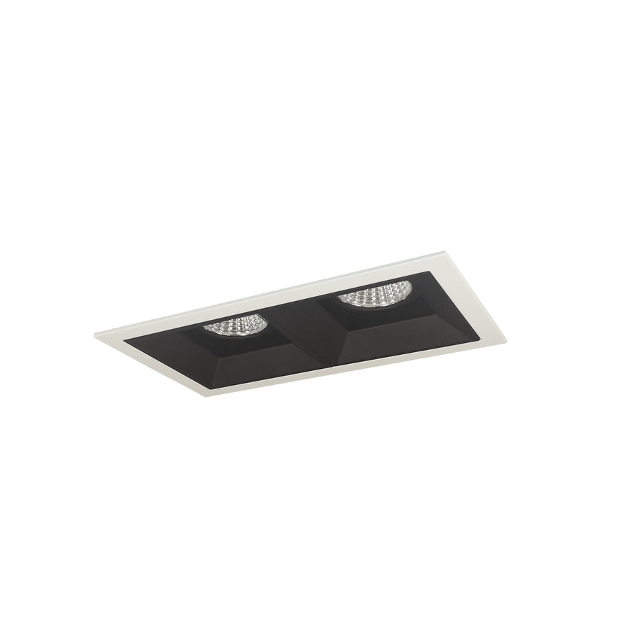 Nora Lighting Iolite MLS 2-Head Trim Kit, MPW Flange, 2700K, 1000lm, Black Fixed Downlt./Wall Wash Trims NMIOT-12-MPW-FW-27X-10-B
