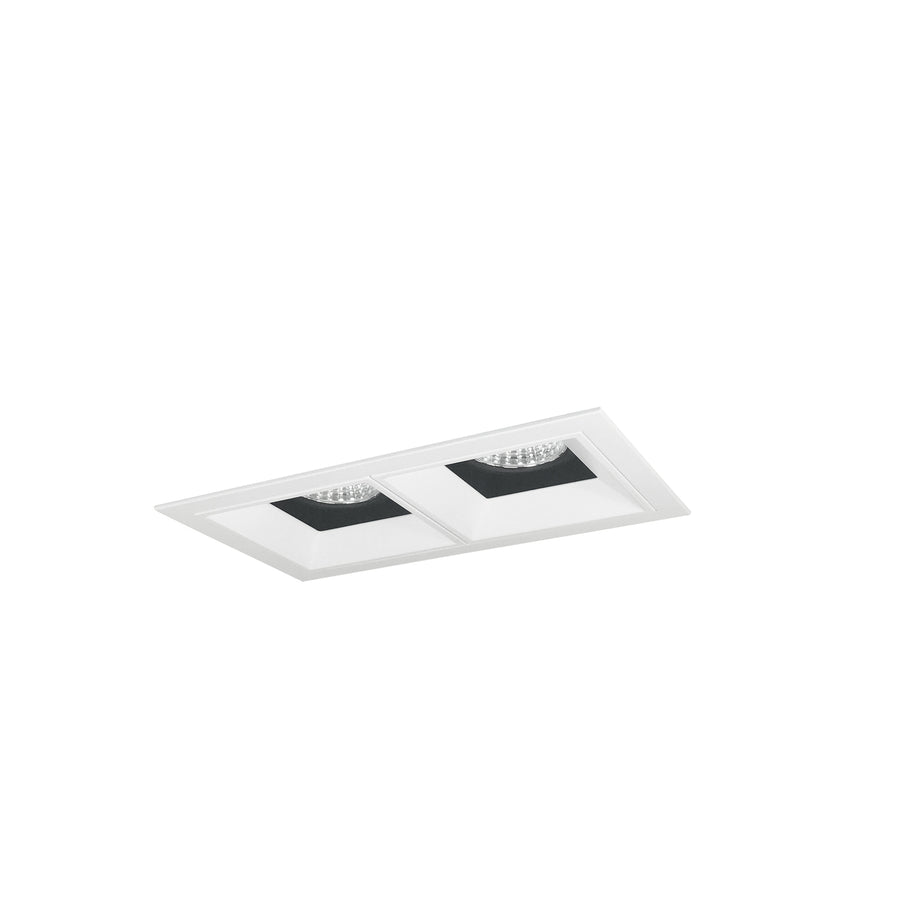Nora Lighting Iolite MLS 2-Head Trim Kit, MPW Flange, 3000K, 1000lm, Black/MPW Fixed Downlt./Wall Wash Trims NMIOT-12-MPW-FW-30X-10-BMPW