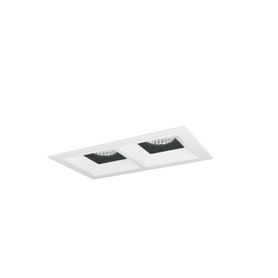 Nora Lighting Iolite MLS 2-Head Trim Kit, MPW Flange, 5000K, 1000lm, Black/MPW Fixed Downlt./Wall Wash Trims NMIOT-12-MPW-FW-50X-10-BMPW