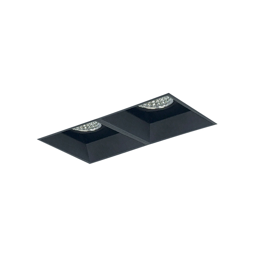 Nora Lighting Iolite MLS 2-Head Trimless Reflector Kit, 2700K, 1000lm, Black Adj. Snoot/Fixed Downlt. Trims NMIOTL-12-NF-AF-27X-10-B