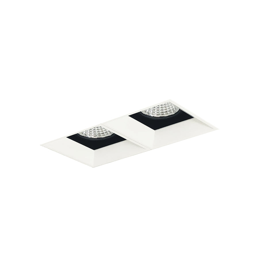 Nora Lighting Iolite MLS 2-Head Trimless Reflector Kit, 3000K, 1000lm, Black/MPW Adj. Snoot/Fixed Downlt. Trims NMIOTL-12-NF-AF-30X-10-BMPW
