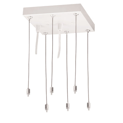 Nora Lighting Pendant Mounting Kit with Canopy for LED Back-Lit Panels, White   NPDBL-PKW