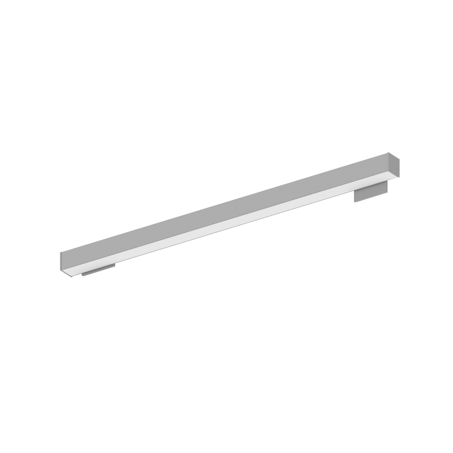 Nora Lighting 2' L-Line LED Wall Mount Linear, 2100lm / 4000K, 2"x4" Left Plate & 4"x4" Right Plate, Left Power Feed, Aluminum Finish   NWLIN-21040A/L2P-R4