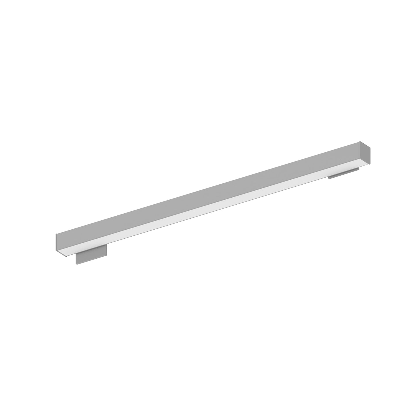 Nora Lighting 4' L-Line LED Wall Mount Linear, 4200lm / 3000K, 4"x4" Left Plate & 2"x4" Right Plate, Right Power Feed, Aluminum Finish   NWLIN-41030A/L4-R2P