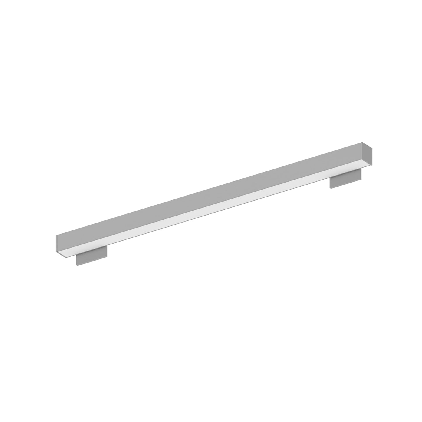 Nora Lighting 2' L-Line LED Wall Mount Linear, 2100lm / 4000K, 4"x4" Left Plate & 4"x4" Right Plate, Left Power Feed, Aluminum Finish   NWLIN-21040A/L4P-R4