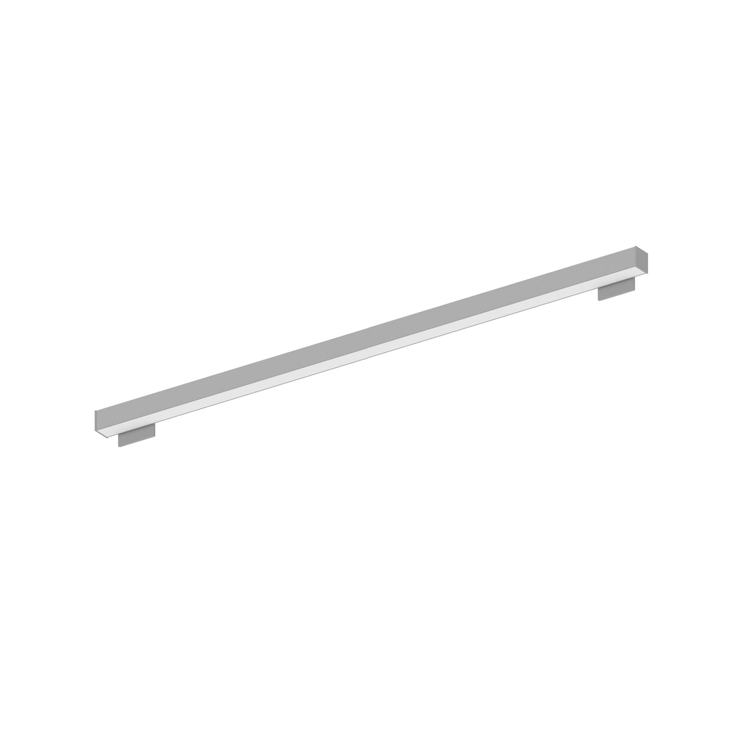 Nora Lighting 8' L-Line LED Wall Mount Linear, 8400lm / 3000K, 4"x4" Left Plate & 4"x4" Right Plate, Right Power Feed, Aluminum Finish   NWLIN-81030A/L4-R4P