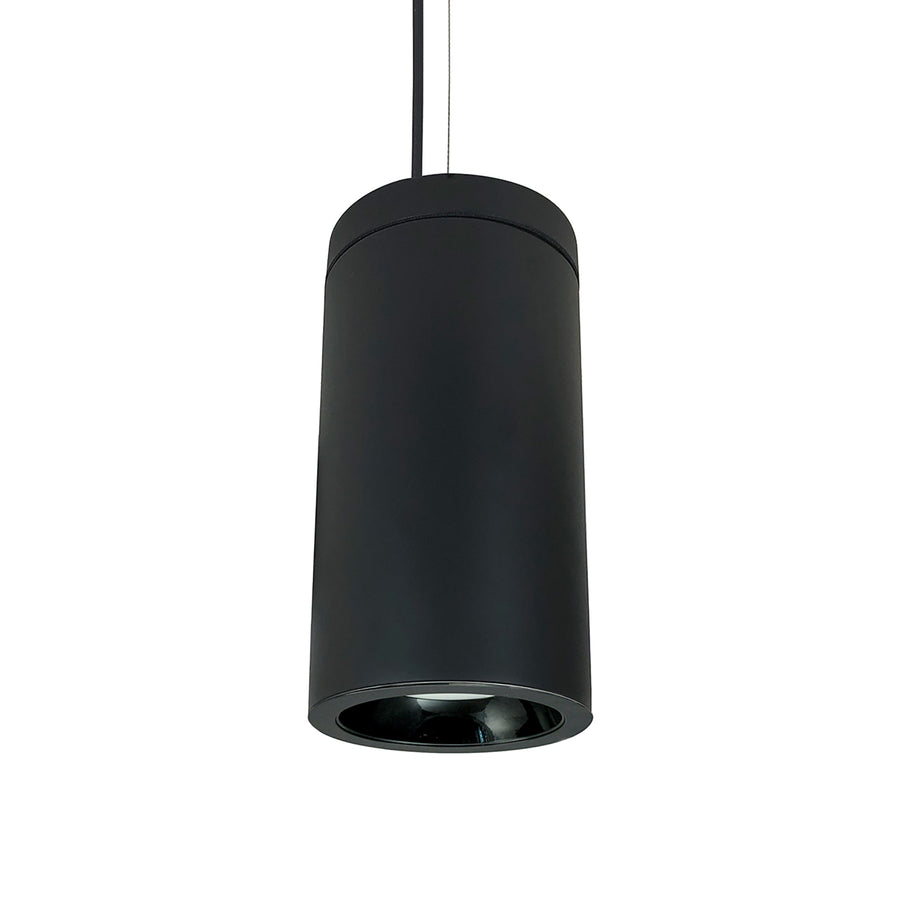 Nora Lighting 6" Cobalt Cable Mount Cylinder, Black, 1000L, 2700K, Black/Black Reflector, 120V Triac/ELV Dimming   NYLD2-6C10127BBBAC