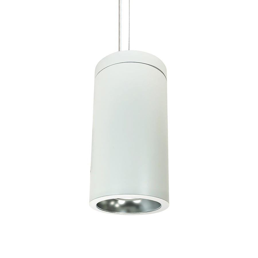 Nora Lighting 6" Cobalt Cable Mount Cylinder, White, 1000L, 4000K, Diffused/White Reflector, 120V Triac/ELV Dimming   NYLD2-6C10140DWWAC