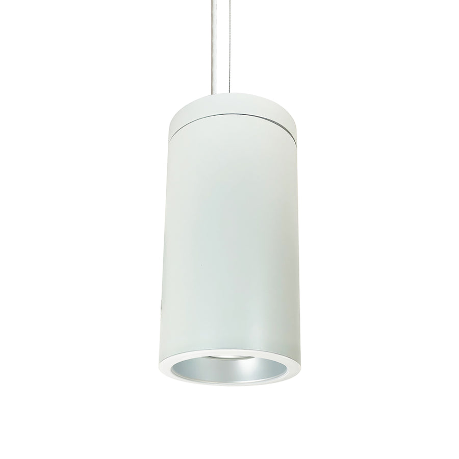 Nora Lighting 6" Cobalt Cable Mount Cylinder, White, 1000L, 3000K, Haze/White Reflector, 120V Triac/ELV Dimming   NYLD2-6C10130HZWWAC