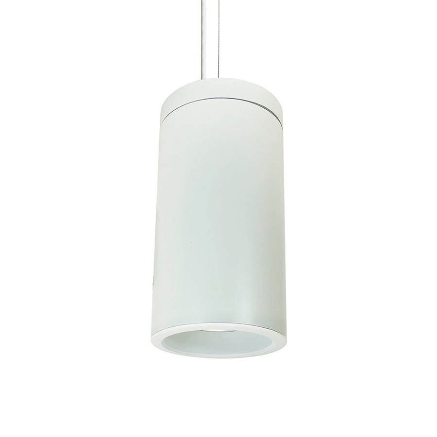 Nora Lighting 6" Cobalt Cable Mount Cylinder, White, 1000L, 3000K, White/White Reflector, 120V Triac/ELV/0-10V & 277V 0-10V Dimming   NYLD2-6C10130WWW4AC