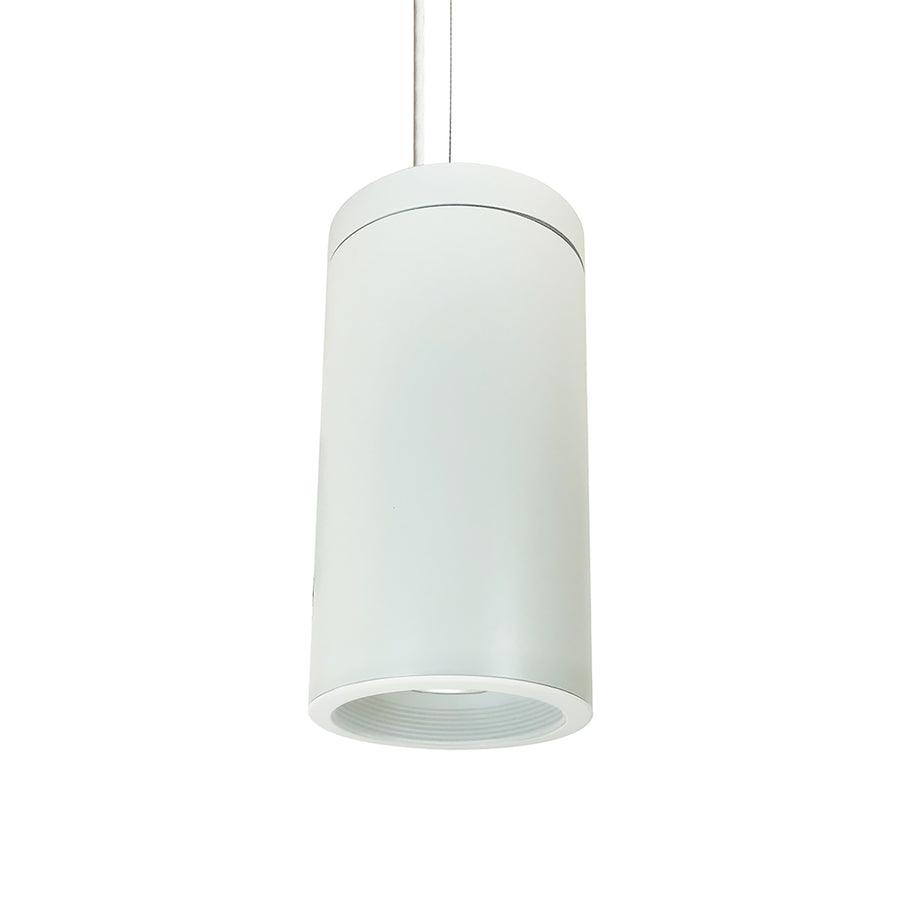 Nora Lighting 6" Cobalt Cable Mount Cylinder, White, 750L, 3000K, White Baffle, 120V Triac/ELV/0-10V & 277V 0-10V Dimming   NYLD2-6C075230WWW4AC