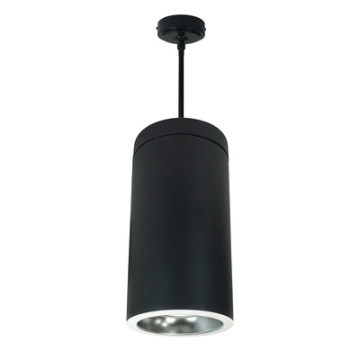 Nora Lighting 6" Cobalt Pendant Mount Cylinder, Black, 1000L, 3000K, Diffused/White Reflector, 120V Triac/ELV/0-10V & 277V 0-10V Dimming   NYLD2-6P10130DWB4