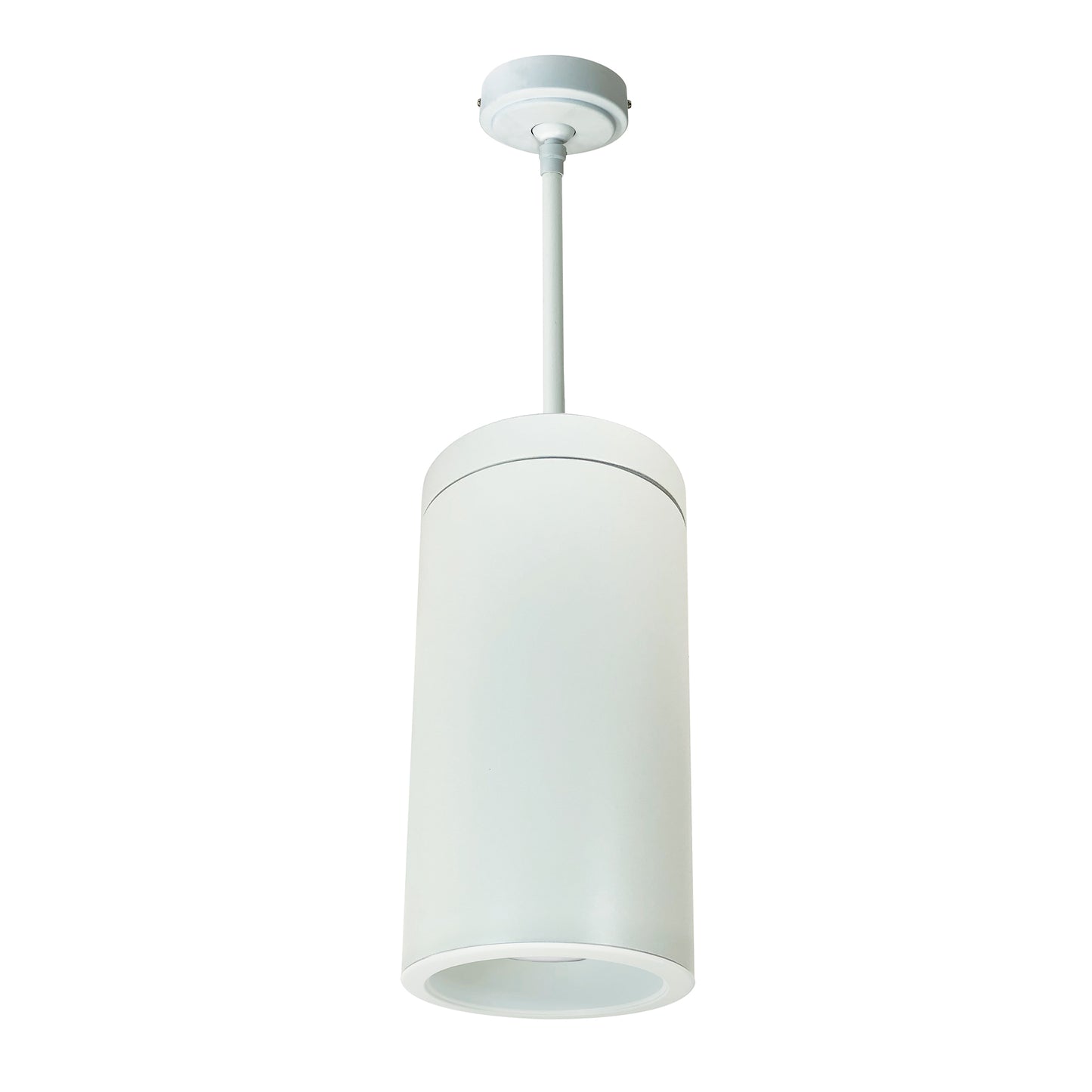Nora Lighting 6" Cobalt Pendant Mount Cylinder, White, 1000L, 3500K, White/White Reflector, 120V Triac/ELV/0-10V & 277V 0-10V Dimming   NYLD2-6P10135WWW4