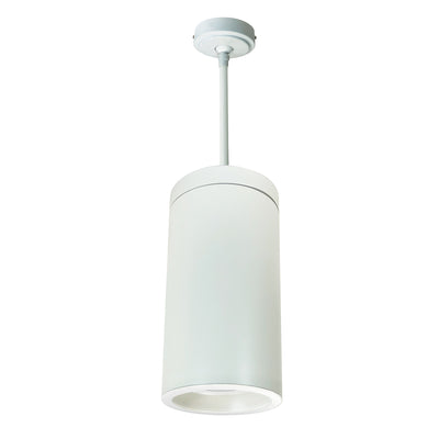 Nora Lighting 6" Cobalt Pendant Mount Cylinder, White, 1000L, 3000K, Matte Powder White Reflector, 120V Triac/ELV Dimming   NYLD2-6P10130MPWW
