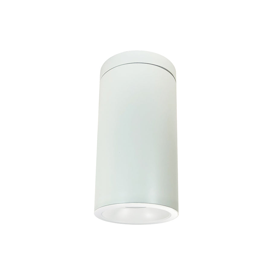 Nora Lighting 6" Cobalt Surface Mount Cylinder, White, 1000L, 4000K, Matte Powder White Reflector, 120V Triac/ELV Dimming   NYLD2-6S10140MPWW