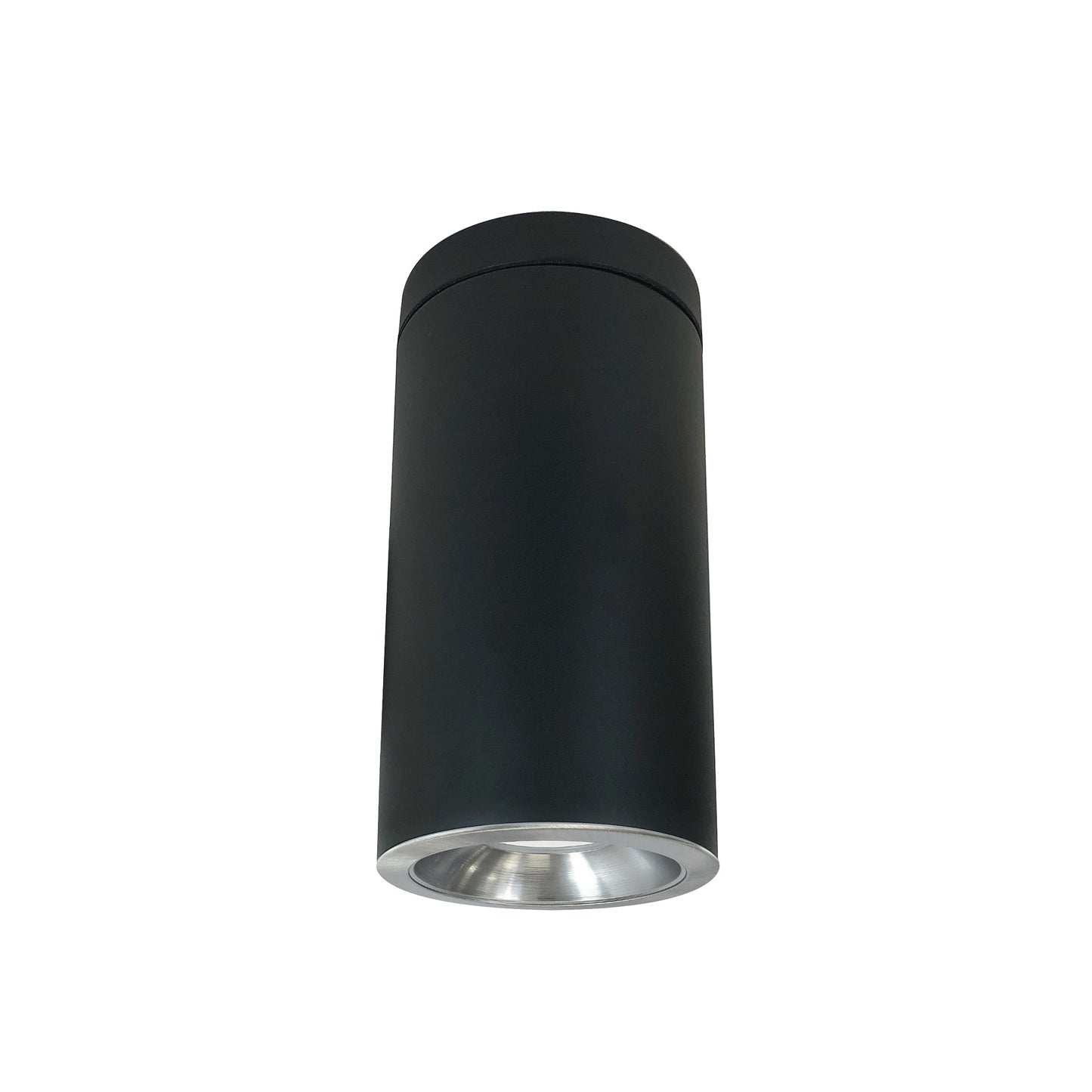 Nora Lighting 6" Cobalt Surface Mount Cylinder, Black, 1000L, 3500K, Natural Metal Reflector, 120V Triac/ELV Dimming   NYLD2-6S10135NNB