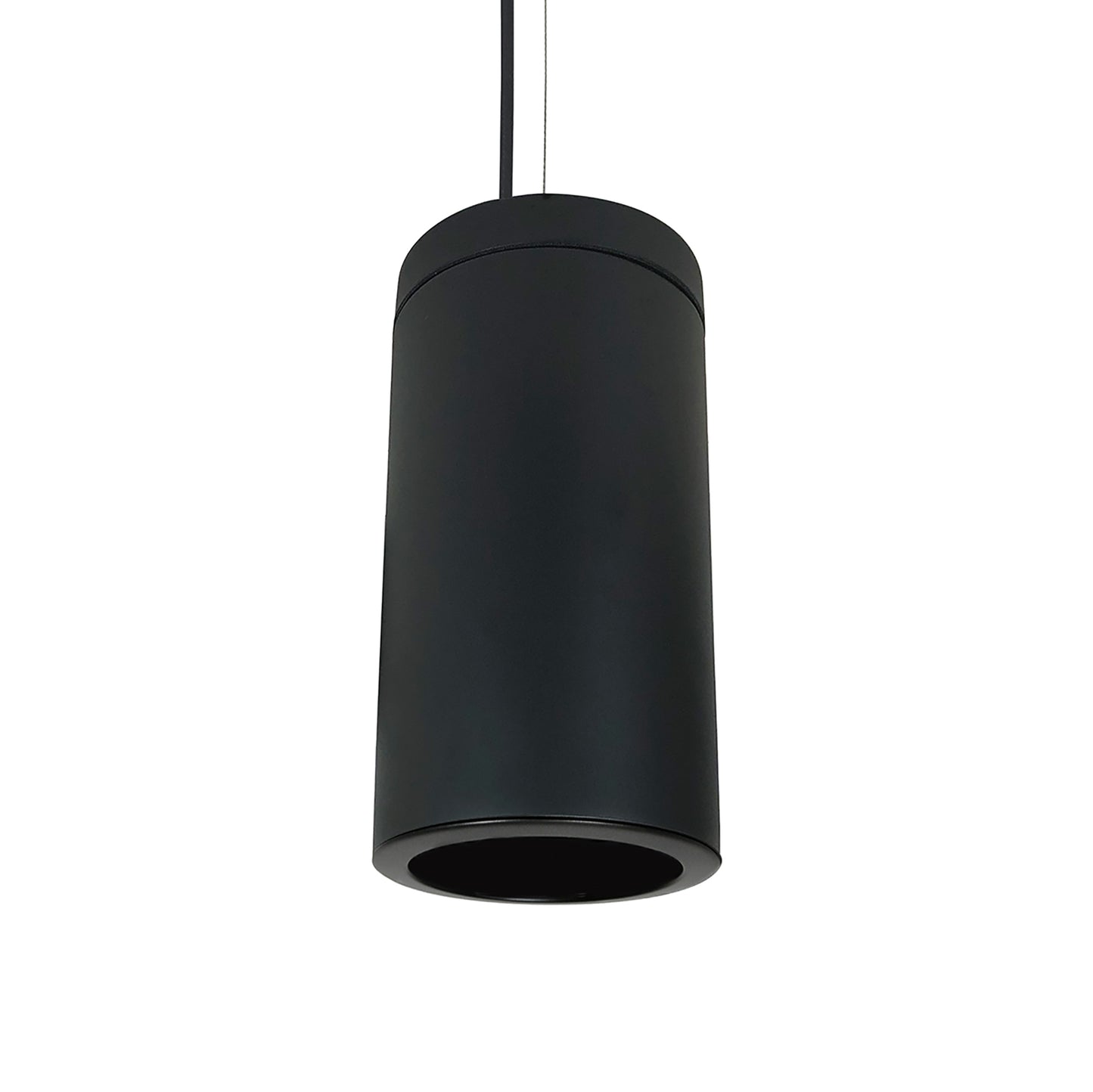 Nora Lighting 6" Cylinder, Black, Cable Mount, 20W Med. Base, Ref., Black   NYLI-6CL201BBBAC