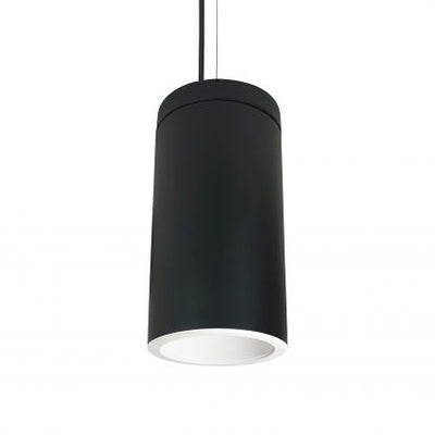 Nora Lighting 6" Cylinder, Black, Cable Mount, Incandescent, White Reflector, NYLI-6CI1WWBAC