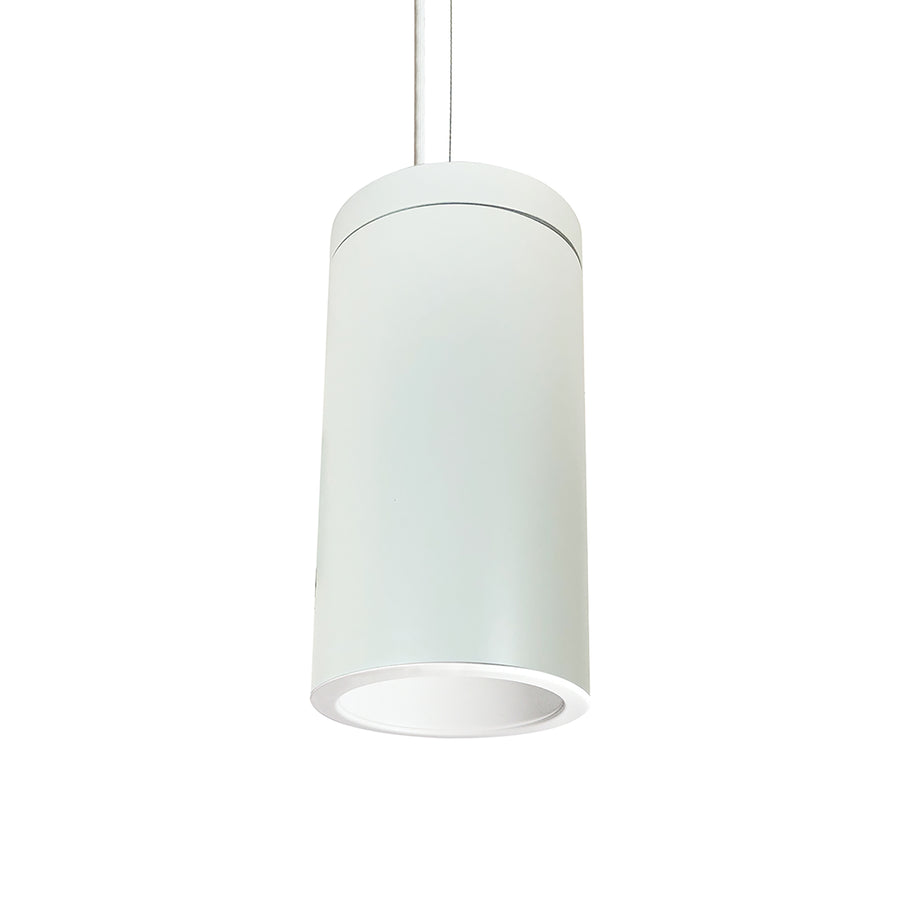 Nora Lighting 6" Cylinder, White, Cable Mount, 75W Med. Base, Refl, White   NYLI-6CL751WWWAC