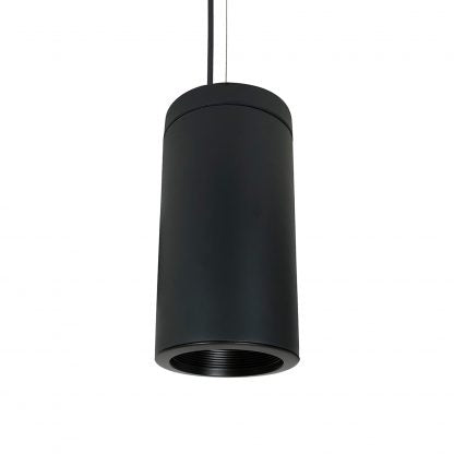 Nora Lighting 6" Cylinder, Black, Cable Mount, Incandescent, Baf., Black   NYLI-6CI2BBBAC