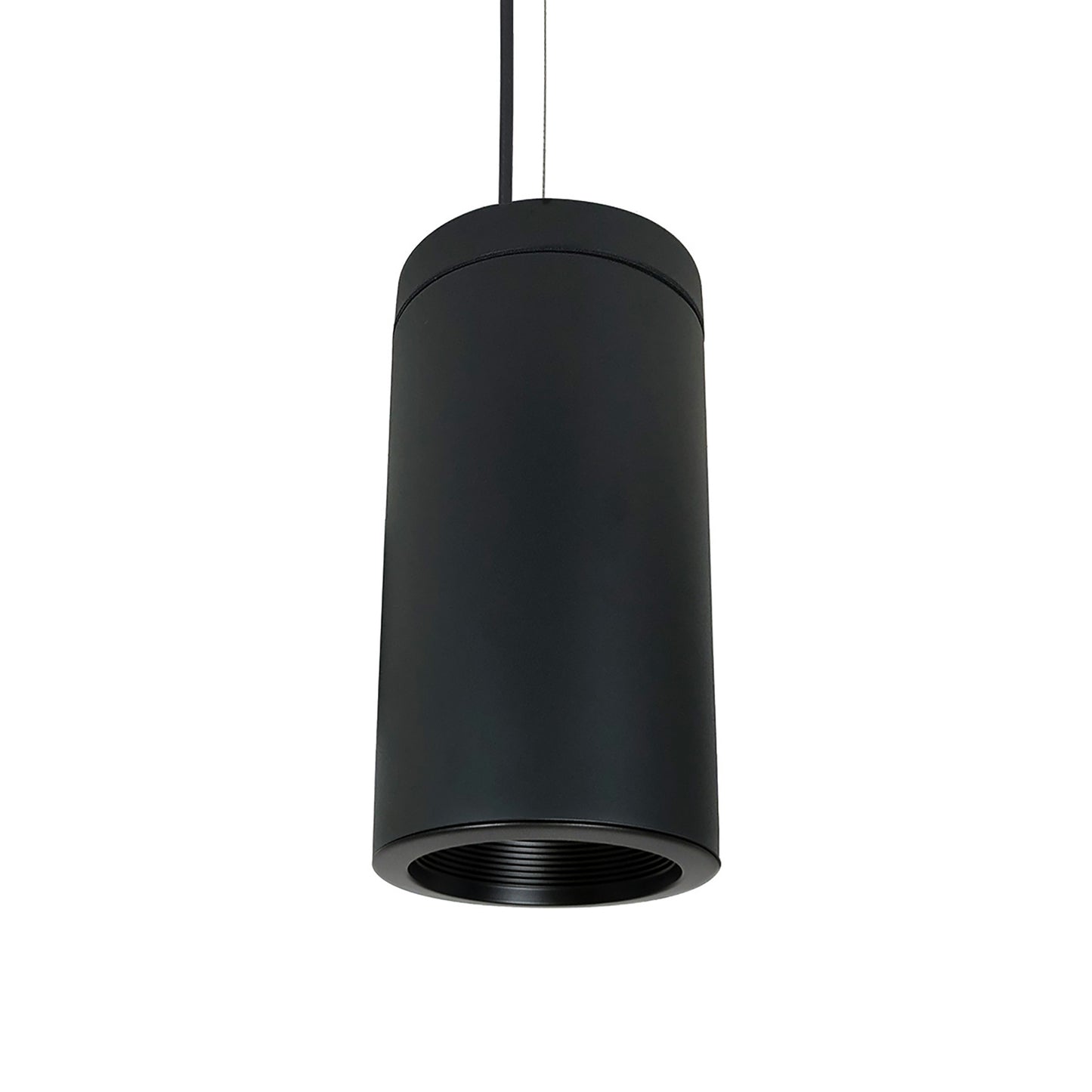 Nora Lighting 6" Cylinder, Black, Pendant Mount, 32W Med. Base, Baffle, Black   NYLI-6PL322BBB