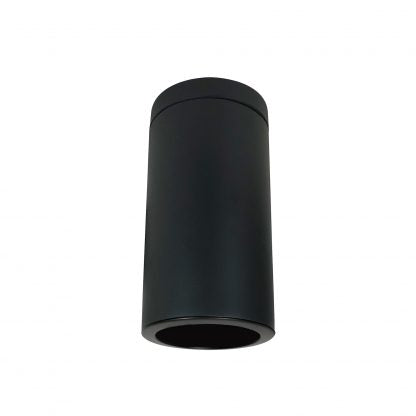 Nora Lighting 6" Cylinder, Black, Surface Mount, Incandescent, Refl., Black   NYLI-6SI1BBB