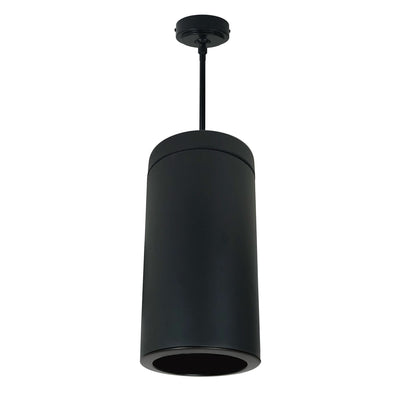 Nora Lighting 6" Cylinder, Black, Pendant Mount, Incandescent, Refl., Black NYLI-6PI1BBB