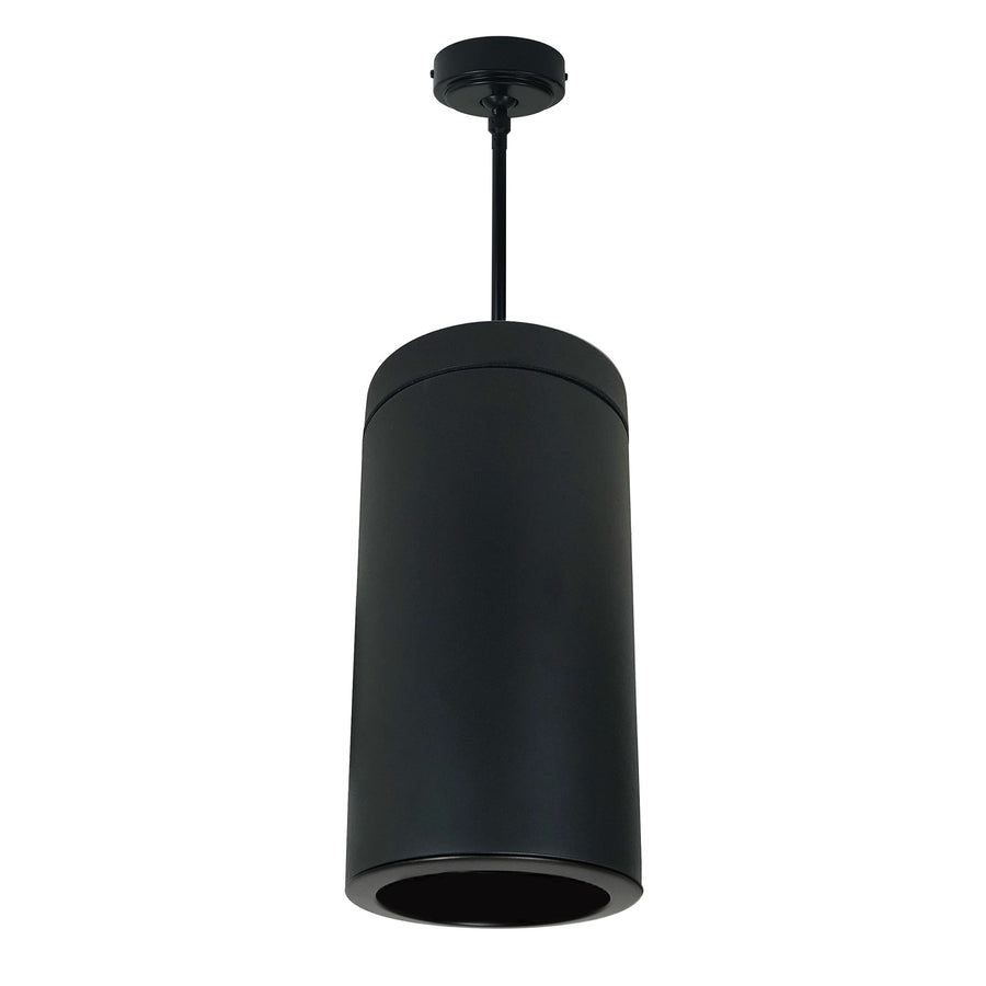 Nora Lighting 6" Cylinder, Black, Pendant Mount, Incandescent, Refl., Black   NYLI-6PI1BBB