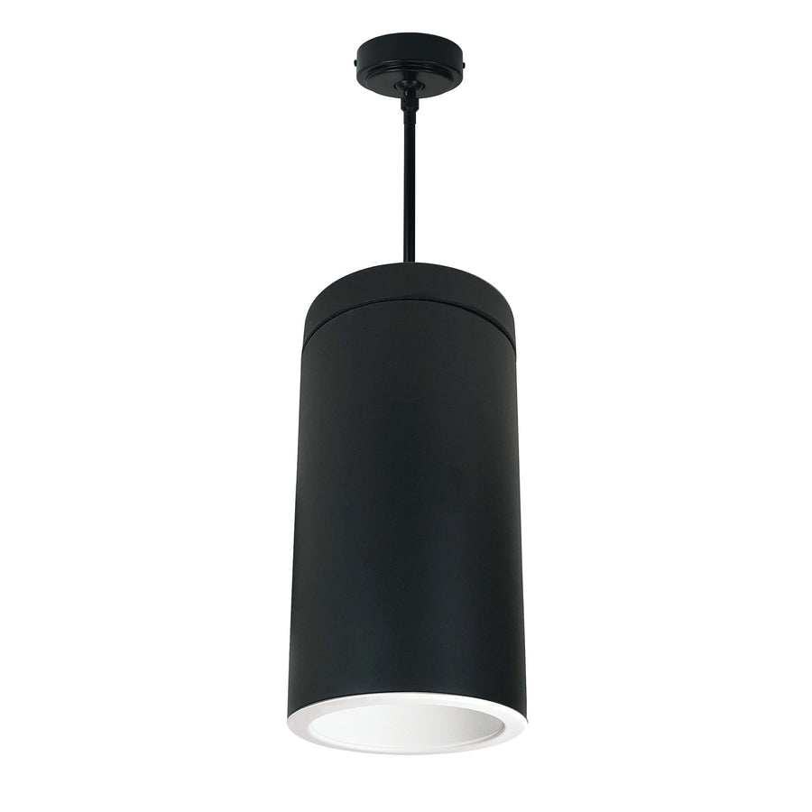 Nora Lighting 6" Cylinder, Black, Pendant Mount, Incandescent, Refl., White   NYLI-6PI1WWB