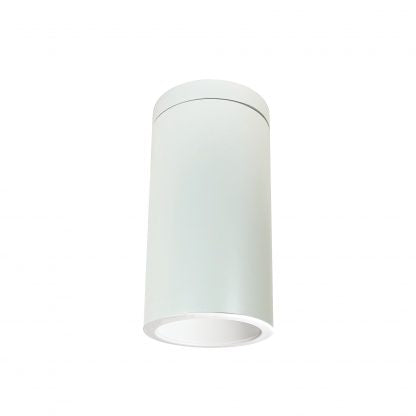 Nora Lighting 6" Cylinder, White, Surface Mount, Incandescent, Refl., White   NYLI-6SI1WWW