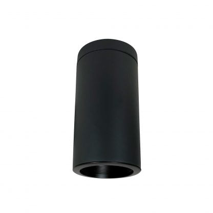 Nora Lighting 6" Cylinder, Black, Surface Mount, Incandescent, Baf., Black   NYLI-6SI2BBB