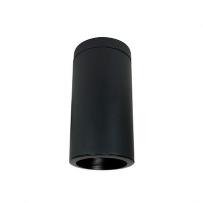 Nora Lighting 6" Cylinder, Black, Surface Mount, Incandescent, Baf., Black   NYLI-6SI2BBB