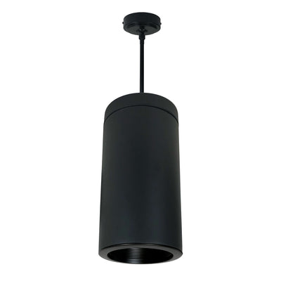 Nora Lighting 6" Cylinder, Black, Pendant Mount, Incandescent, Baf., Black   NYLI-6PI2BBB