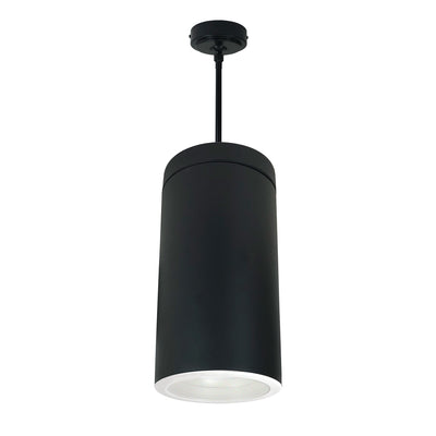 Nora Lighting 6" Cylinder, Black, Pendant Mount, Incandescent, Baf., White   NYLI-6PI2WWB