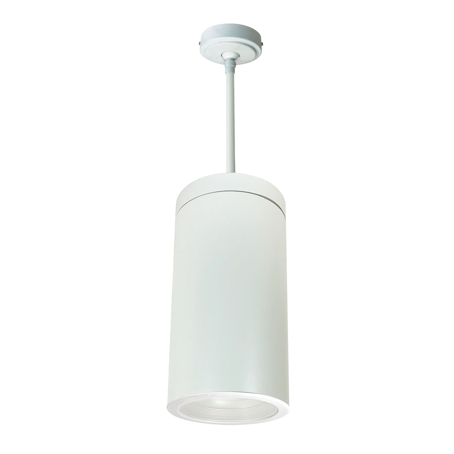 Nora Lighting 6" Cylinder, White, Pendant Mount, 20W Med. Base, Baf., White   NYLI-6PL202WWW
