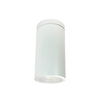 Nora Lighting 6" Cylinder, White, Surface Mount, Incandescent, Baf., White   NYLI-6SI2WWW