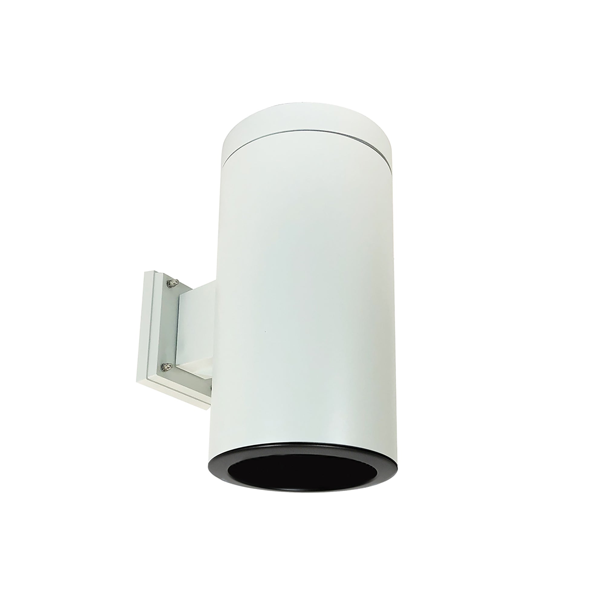 Nora Lighting 6" Cylinder, White, Wall Mount, Incandescent, Refl., Black   NYLI-6WI1BBW