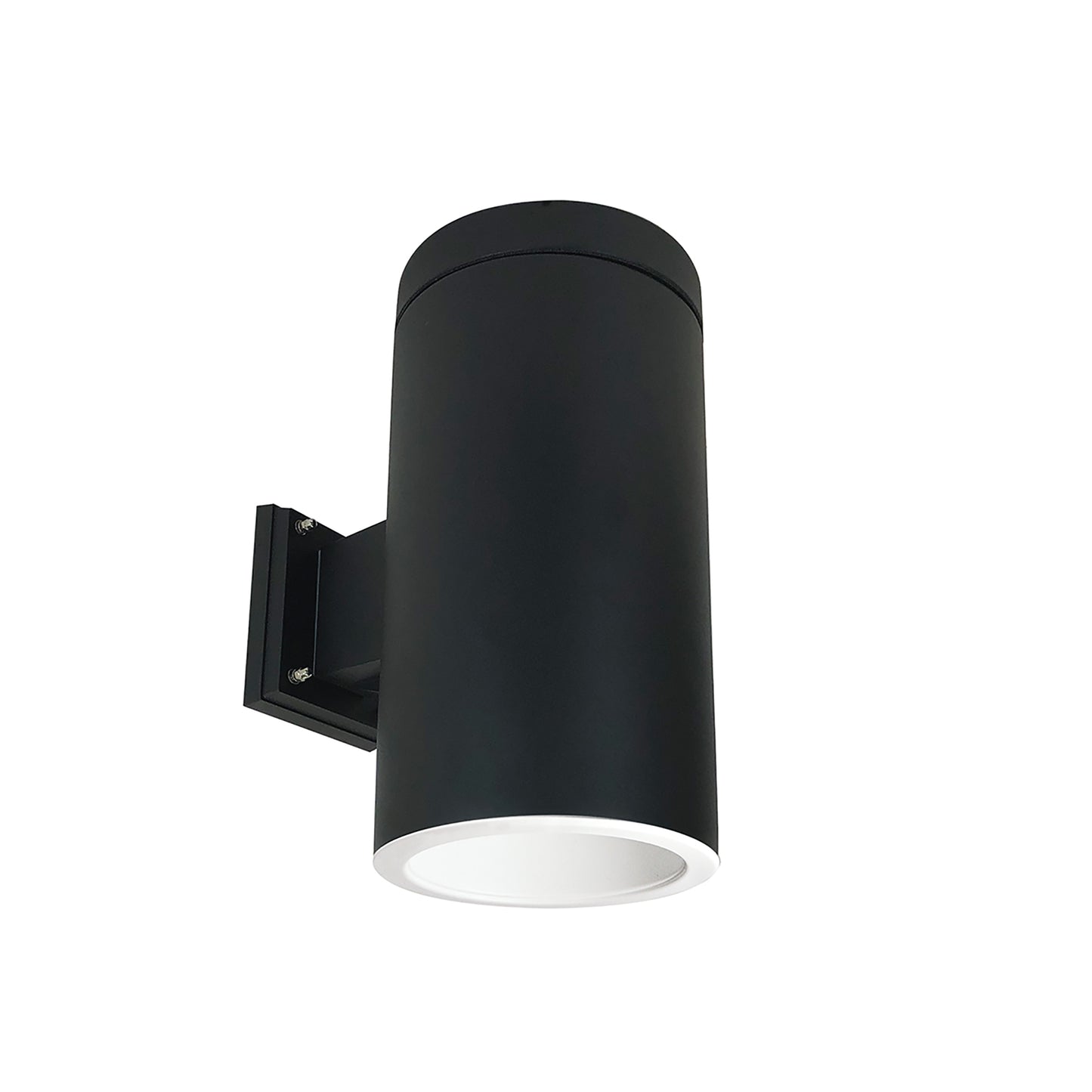 Nora Lighting 6" Cylinder, Black, Wall Mount, Incandescent, Refl., White   NYLI-6WI1WWB