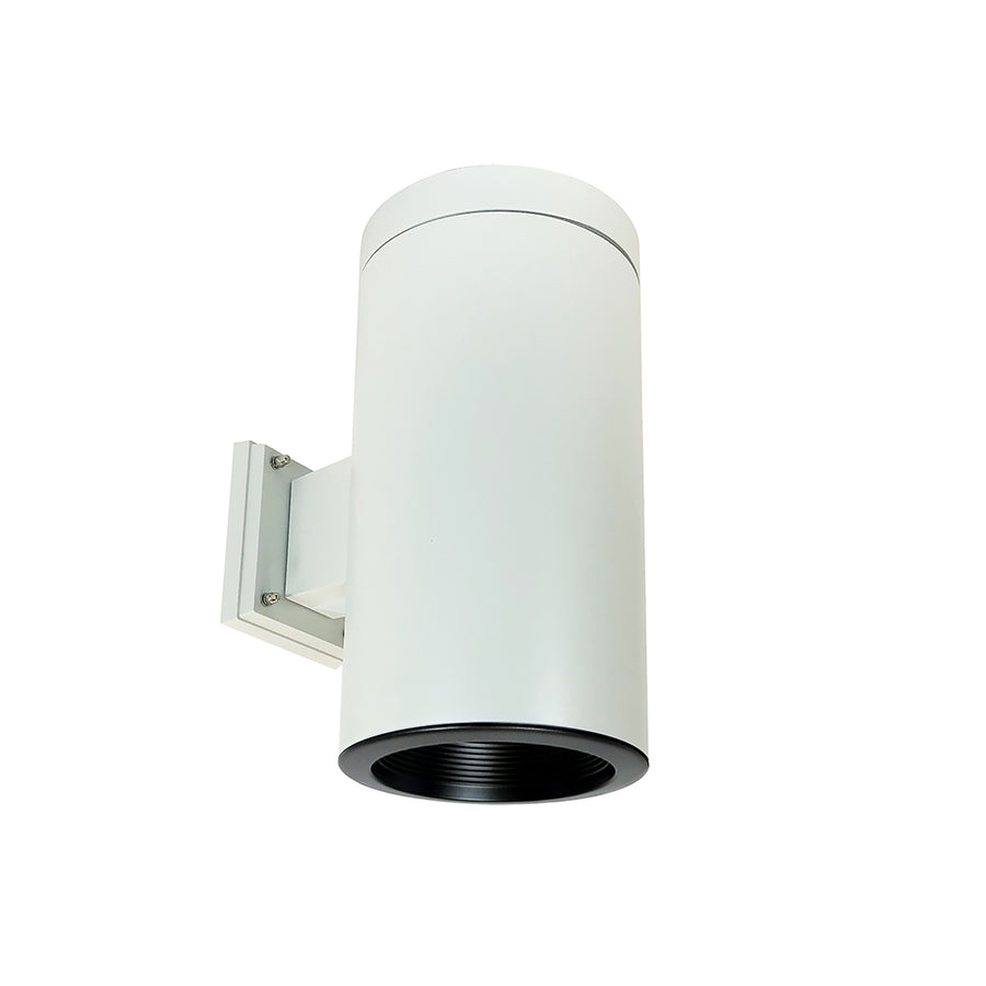 Nora Lighting 6" Cylinder, White, Wall Mount, Incandescent, Baf., Black   NYLI-6WI2BBW